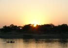 Sonnenuntergang ber dem Irrawaddy